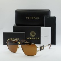 VERSACE VE2251 147073 Gold/Dark Brown 63-12-145 Sunglasses New Authentic - $146.99