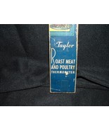 Vintage Kitchen Utensil Taylor Roast Meat And Poultry Thermometer Origin... - £14.42 GBP