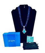 Jay King Mine Finds 925 Lapis Triple Strand Necklace &amp; Turquoise Lapis P... - $2,474.18 MXN