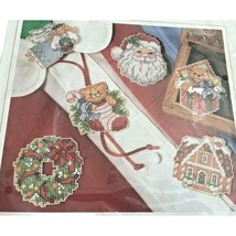 Christmas Needlepoint Pin Making Kit Plasticpoint Sunset Jolly Jewelry V... - £14.89 GBP