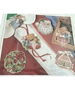 Christmas Needlepoint Pin Making Kit Plasticpoint Sunset Jolly Jewelry V... - £14.69 GBP