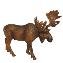 Schleich Male Bull Brown Moose Forest Animal Figurine 2002 4.5&quot; - £20.51 GBP