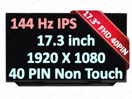 NE173FHM-NX1 Acer Nitro 5 AN517-42 AN517-55 Lcd Screen 17.3&quot; FHD 144Hz 40 pins - $84.91