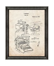 Cotton Gin Patent Print Old Look with Black Wood Frame - $24.95+