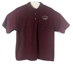Tin Can Sailors Polo Large Destroyer US Navy Mens Maroon Flaws - $13.46