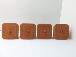 Set Of 4 Copper chef Silicone Ramekins 4&#39;&#39; Square By 2&quot; Deep Excellent C... - £10.90 GBP
