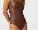 Commando Faux Leather Cap Sleeve Bodysuit Chocolate - $112.00