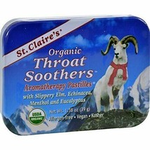 St. Claire&#39;s Organic Throat Soothers Aromatherapy Pastilles Allergen Free 1.38oz - £7.16 GBP