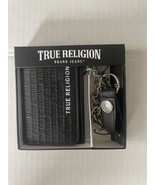 True Religion Vinny TR201022 Trifold Black Genuine Leather Chain Wallet NWT - £30.98 GBP