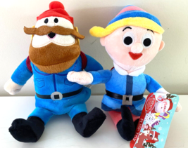 Set of 2 Rudolph the Red-Nosed Reindeer Yukon &amp; Hermey Plush Toys 9 inch New - $19.59