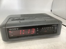 Sony Dream Machine ICF-C240 Black Dual Alarm Clock AM/FM Radio LED Display - $11.29