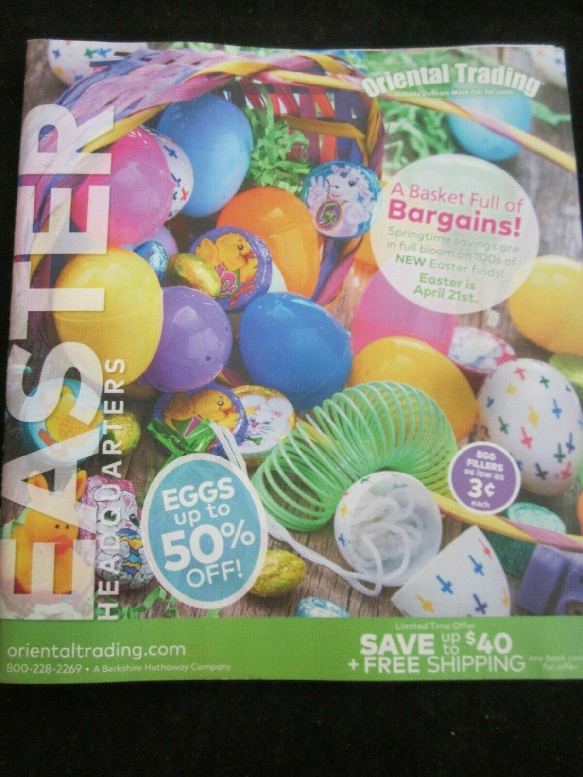 Primary image for Oriental Trading Catalog 2019 Easter Headquarters Basket Full of Bargains New