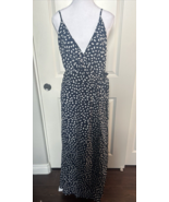 Spaghetti Strap Navy Blue Print Maxi Dress, Size XL - $11.99