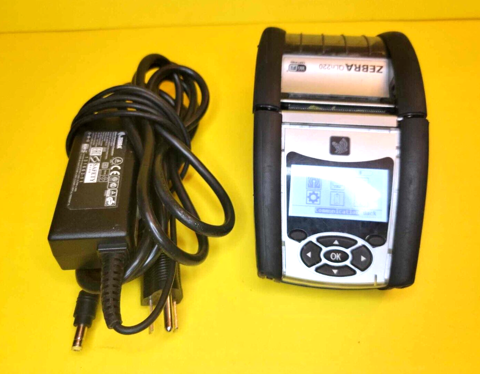 ZEBRA QLN220 MOBILE RECEIPT THERMAL LABEL WIFI WIRELESS PRINTER +CHARGER... - $31.65