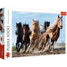 1000 Piece Jigsaw Puzzles, Galloping Horses, Wild Horse Puzzle, Animal Puzzle, A - £15.21 GBP