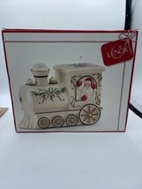 Lenox Holiday Christmas Santa Train Musical Cookie Jar Jingle Bells - $44.55