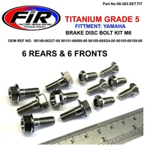 TITANIUM Yamaha Front &amp; Rear Disc Bolt Kit Yamaha YZF250 YZF450 2006 - 2021 - £30.04 GBP