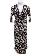 Jessica Howard  Maxi Dress Womens  14 Geometric Print V Neck Side Slits  - £16.15 GBP