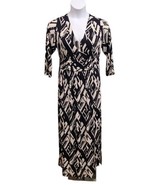 Jessica Howard  Maxi Dress Womens  14 Geometric Print V Neck Side Slits  - £16.21 GBP