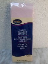 NIP Wrights Satin Blanket Binding 100% Polyester 794 183 French Quartz 4.75 Yds  - $6.88