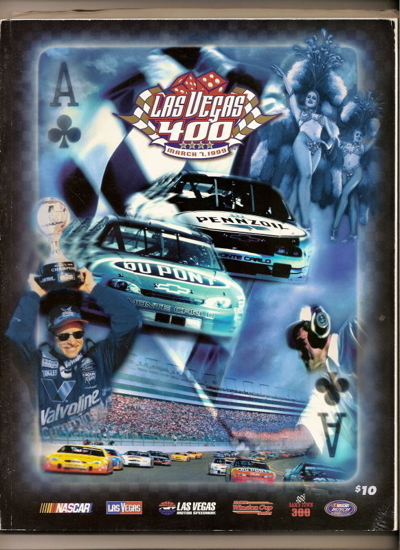 1999 Las Vegas 400 Program Nascar Jeff Burton win - $25.11