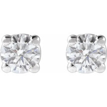 14K White 1/5 CTW Lab-Grown Diamond Stud Earrings - £288.46 GBP