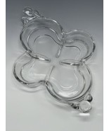 Duncan &amp; Miller Canterbury Divided Relish Condiment Dish Clover Glass Vi... - $29.93 CAD
