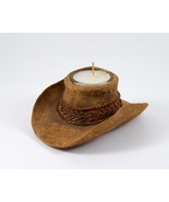 Cowboy Hat Candle Holder 5.25&quot; long Resin - £10.21 GBP