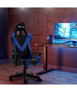 Gaming Chair with Tilt Tension Control Blue Black Nylon Steel Adjustable... - $419.75