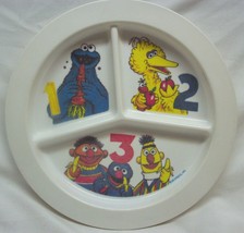 VINTAGE Sesame Street 1, 2, 3 MIXED CHARACTERS Plastic Children&#39;s PLATE ... - £11.87 GBP