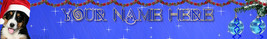 New Custom Christmas Web Banner  Puppy Blue Custom Designed Web Banner 133A - £5.48 GBP