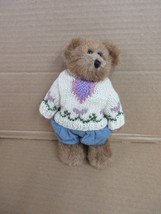NOS Boyds Bears Bailey Bear 9199 Plush Bear Heart Sweater Denim Pants B90 L - £28.37 GBP