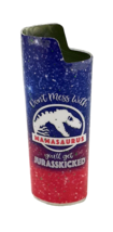 Smokezilla Mamasaurus Design Metallic Epoxy Wrapped Bic Cigarette Lighte... - $9.89