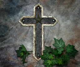Country Western Inspirational Cross with a Star - $18.95