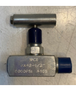 Nace JX42-1/2&quot; 6000Psi Maximum Pressure Needle Valve A105 - $41.13 CAD