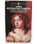 Three Restoration Comedies 1968 PB Etherege Wycherley Congreve Love for ... - $5.95