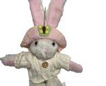 Trend International Bunny wiht Hat Jacket Rabbit Plush 6 inch Vintage Ho... - $15.82
