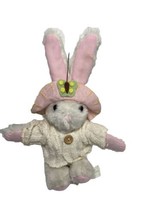 Trend International Bunny wiht Hat Jacket Rabbit Plush 6 inch Vintage Hong Kong - £12.38 GBP