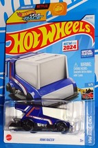 Hot Wheels New 2024 HW Ride-Ons #168 Rink Racer Blue &amp; White LET&#39;S RACE - £2.18 GBP