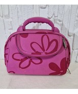 Vintage Pink Floral Travel Case Vanity Bag Makeup Toiletry Organizer Ret... - $1,112.09 MXN