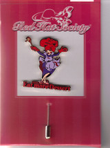 Red Hat Society Lady As A Cook Outfit &quot;Eat More Dessert&quot; Stick Pin - £3.98 GBP