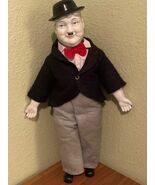 Vintage Oliver Hardy 20” (Laurel &amp; Hardy) Porcelain Doll Figure w/Felt C... - $16.90