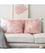 4 Pack Decorative Pillow Covers Faux Fur Accent Throw Pillow Cover Case ... - $26.72