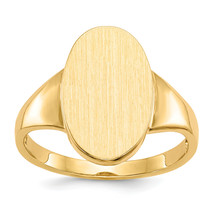 14k 14.5x9.0mm Open Back Signet Ring RS189 - £313.95 GBP