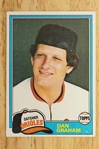 1981 Topps DAN GRAHAM Baseball Card #161 Baltimore Orioles Catcher - £1.55 GBP