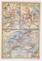 1897 Original Antique Map Of Eutin Ploen / Malente / SCHLESWIG-HOLSTEIN Germany - $22.93