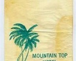 Mountain Top Hotel Napkin St Thomas United States Virgin Islands 1950&#39;s - £9.30 GBP