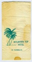 Mountain Top Hotel Napkin St Thomas United States Virgin Islands 1950&#39;s - $11.88