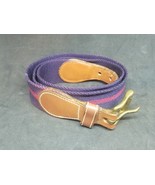 Dooney &amp; Bourke Bleu Laine Surfaix Ceinture Cuir Bordure Laiton Boucle 6... - €26,92 EUR