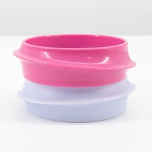 Set of 2 Plastic Bangles Rimmed Unique Pink Baby Blue 80s Costume Halloween - £4.67 GBP